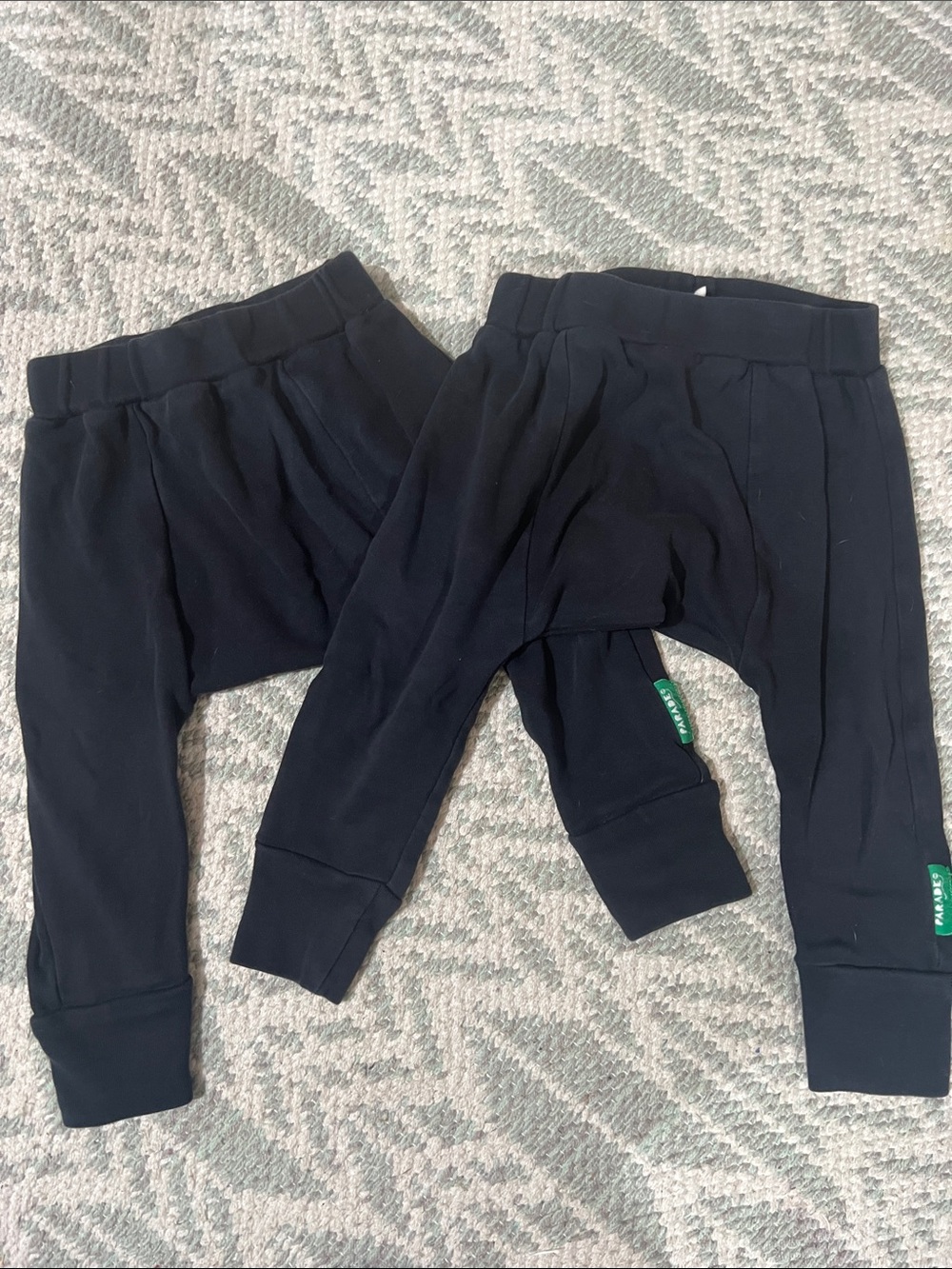 Organic PARADE black harem pants 2 pairs